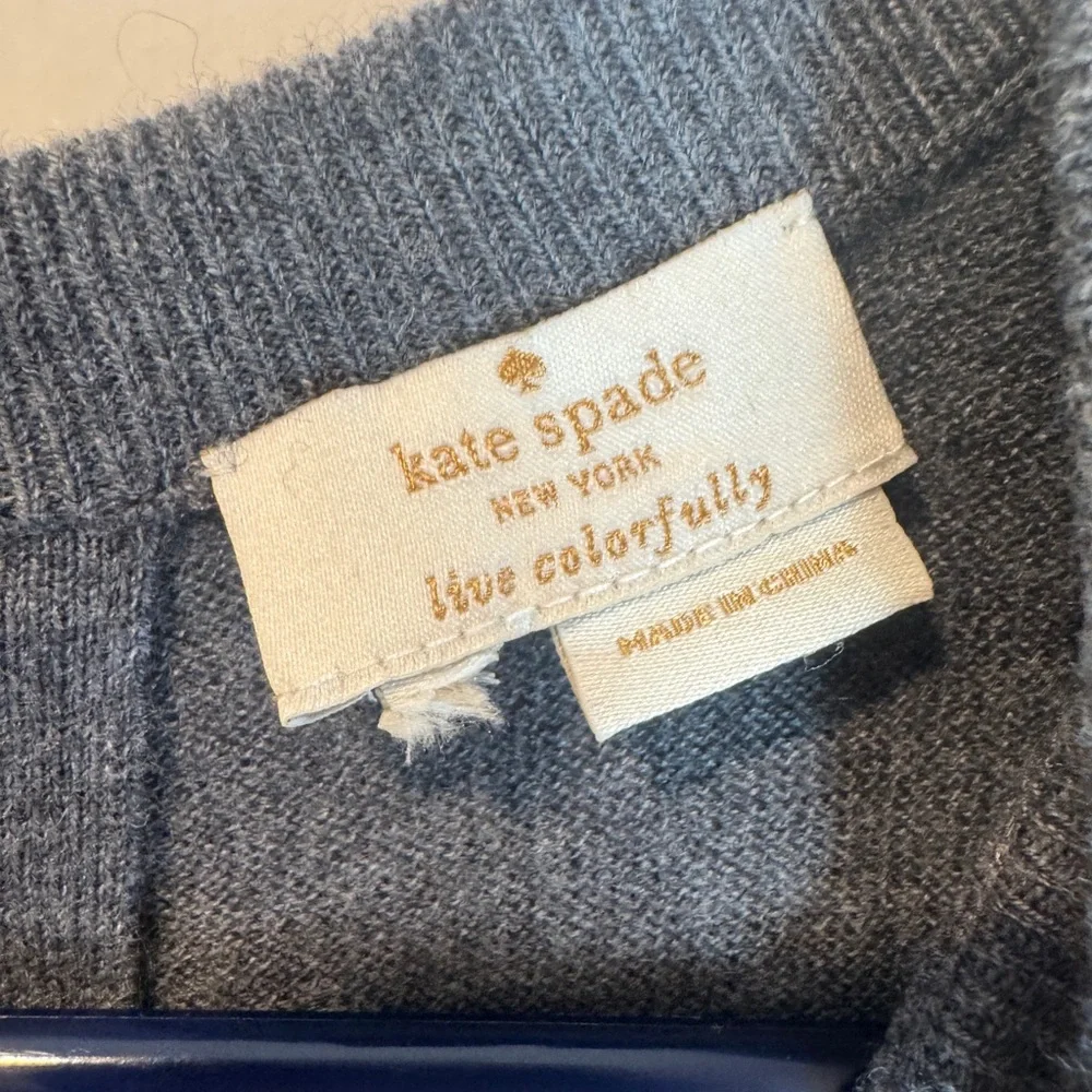 Kate Spade Grey Wool and Cashmere Knit Sweater